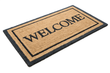 welcome mat for home entryway, png transparent background
