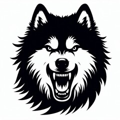 Fototapeta premium Siberian Husky Dog Silhouette