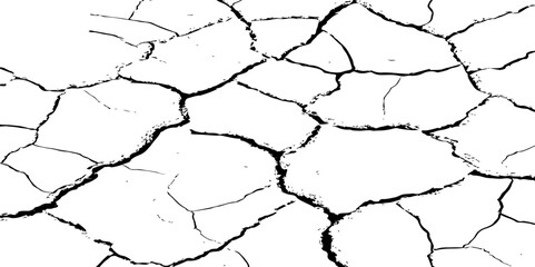  Dirty monochrome pattern vector.Grunge background of The ground cracks, fissure.
