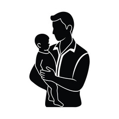 Father, Baby, Silhouette, Holding, Infant, Child, Love, Care, Bond, Family