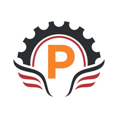 Club Community Logo combine with letter P vector template