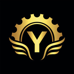 Club Community Logo combine with letter Y vector template