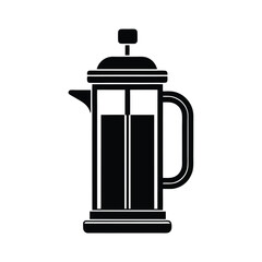 French Press Coffee Maker Brewing, Glass, Carafe, Plunger, Drink