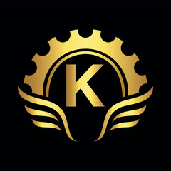 Club Community Logo combine with letter K vector template