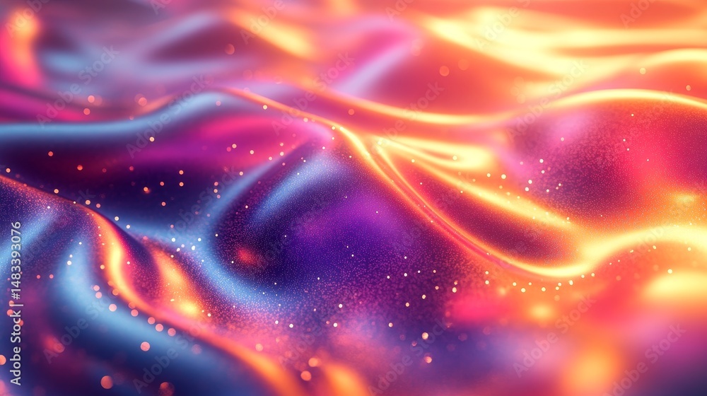 Poster abstract swirling colorful dynamic textured surface.
