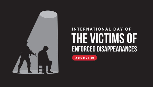 international day of the victims of enforced disappearances vector design concept