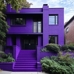 house of all purple brick
