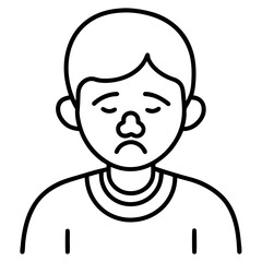 Cold Icon – Outline Illustration for Health and Medical Concepts