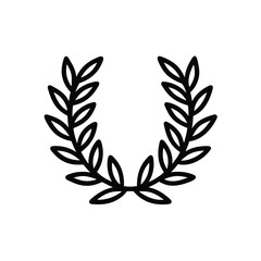 Laurel Wreath Icon Symbol of Victory, Achievement, Triumph, Glory, Honor, Award, Success, Celebratio