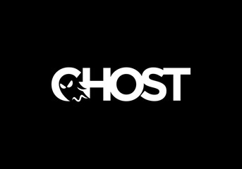 ghost illustration vector logo