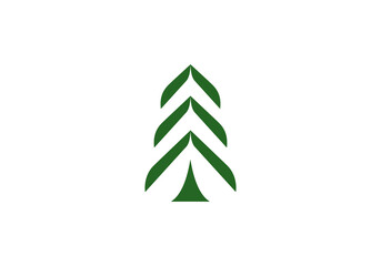 modern pine tree illustration vector logo