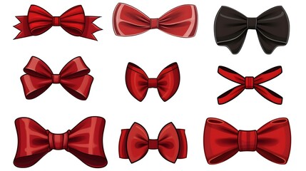 Red Bow: Enhancing Clothing and Women's Hair Accessories for Stylish Looks