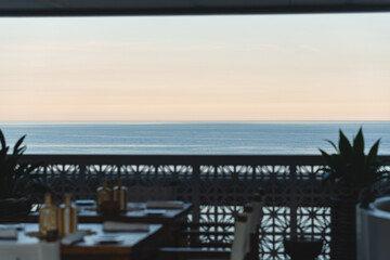 Obraz premium Sunset over the sea | Beach Balcony 