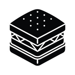 Isometric Sandwich Icon Bread, Filling, Food, Meal, Lunch