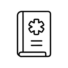 Obraz premium Medical Book Icon Representing Clinical Guidelines Vector Illustration