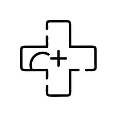 Obraz premium Medical Cross Icon Representing Healthcare Service Vector Illustration