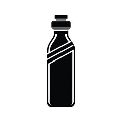 Black Sport Water Bottle, Hydration, Fitness, Exercise, Liquid Container