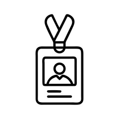 Name Tag Icon &ndash; Staff Badge and Employee Identification Symbol