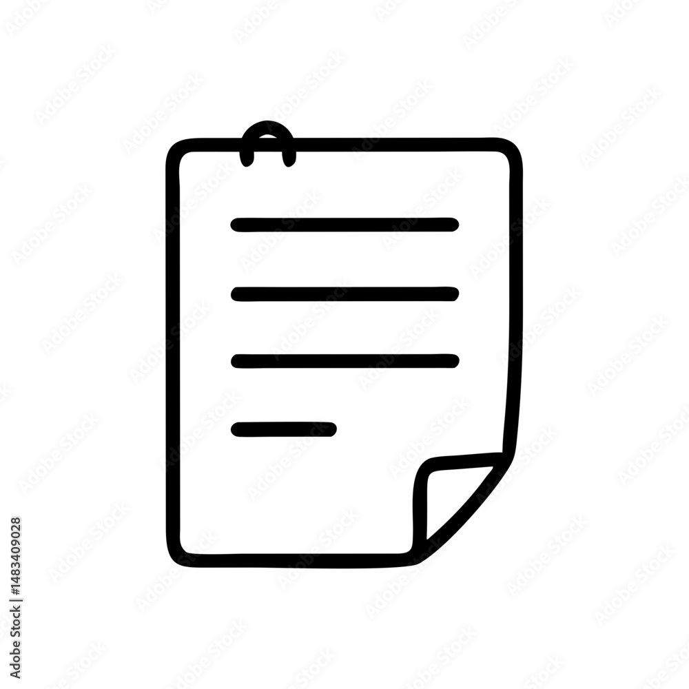 Poster note sheet icon – office memo and document symbol