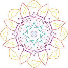 Colorful and Luxury Vector Mandala Design Eps