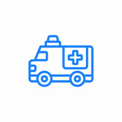 ambulance vehicle icon sign vector