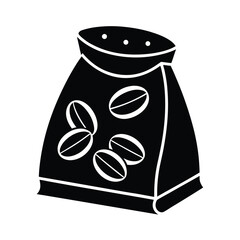 Coffee Beans in Black Spice Shaker Container Jar