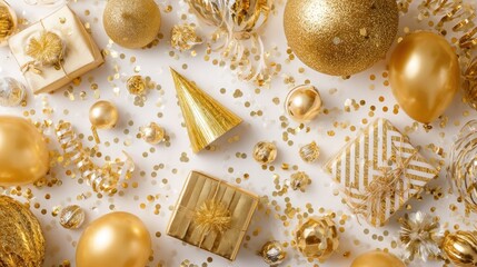 Festive gold celebration backdrop