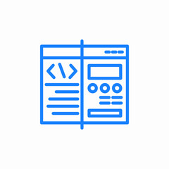 code htmlcss web development or programming icon sign vector