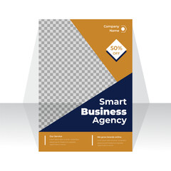 Flat design photography poster template