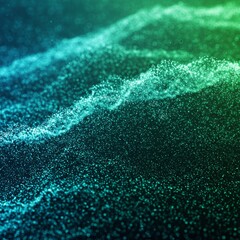 Abstract Teal Particle Wave Background