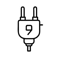 Plug Adapter Power Icon Representing Electrical Conversion, Power Supply, and Device Compatibility