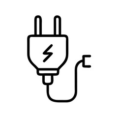 Fototapeta premium Plug Adapter Power Icon Representing Electrical Conversion, Power Supply, and Device Compatibility