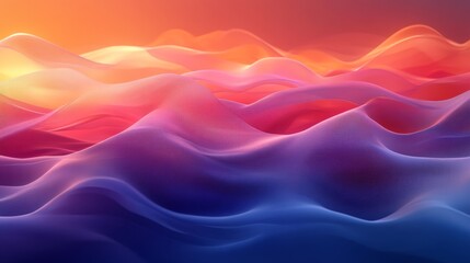 Fototapeta premium Abstract colorful undulating landscape design.