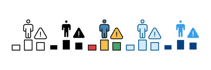 Competition Risks Icon Set Multiple Style Collection