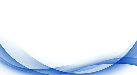 Obraz premium Abstract Blue Wave Design on White Background for Modern Presentation