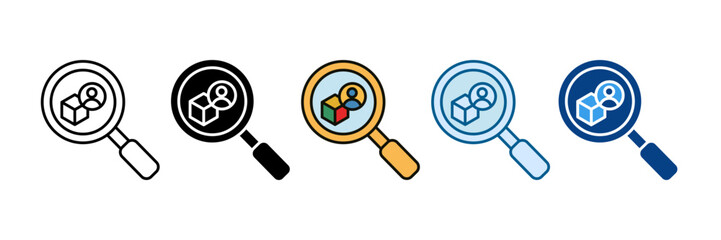 Market Research Accuracy Icon Set Multiple Style Collection