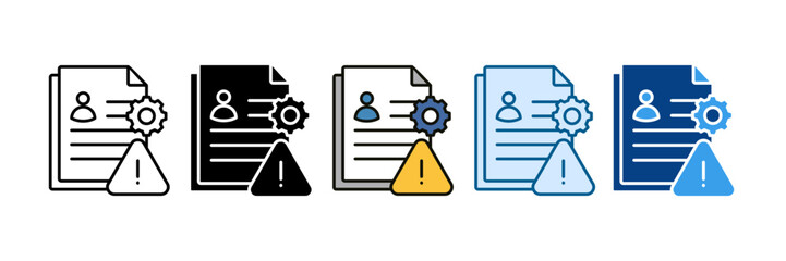 Outsourcing Risks Icon Set Multiple Style Collection