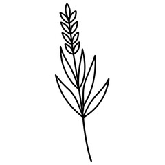 Lavender Flower Vector – Simple Line Icon for Wellness and Herbal Themes