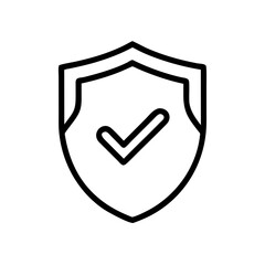 Security Shield Check Icon Representing Verified Protection, Trusted Access, and Safe Authorization