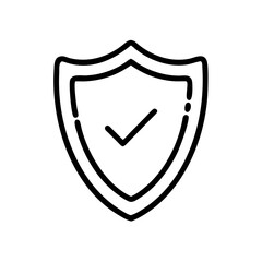Shield Protection Icon Representing Security, Safety, and Defense Against Risk or Threat