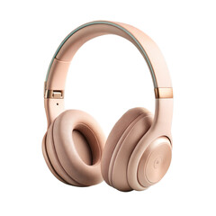 Elegant Rose Gold Wireless Headphones with Soft Earcups and Noise Cancellation