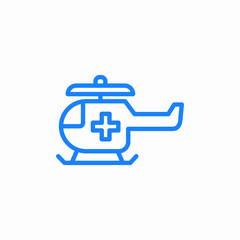 medical helicopter icon sign vector