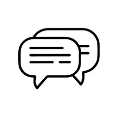 Speech Bubble with Message Lines Icon Representing Communication, Chat, and Text Messaging