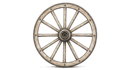 Simple wooden wagon wheel