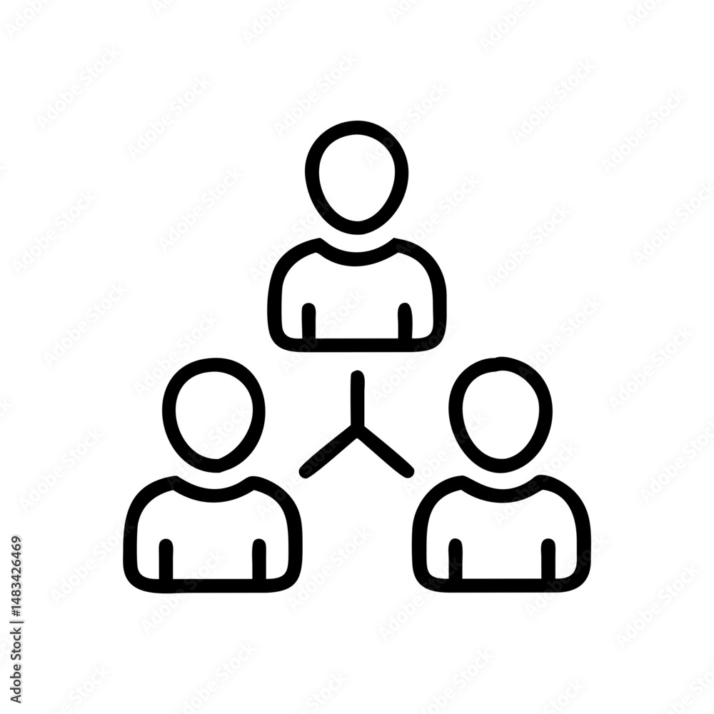 Aufkleber Team Collaboration in Gear Icon Representing Coordinated Workflow, Collective Effort, and Operational Efficiency