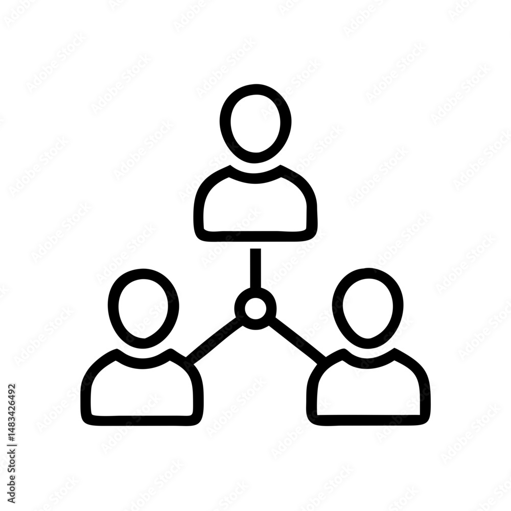 Aufkleber Team Collaboration in Gear Icon Representing Coordinated Workflow, Collective Effort, and Operational Efficiency