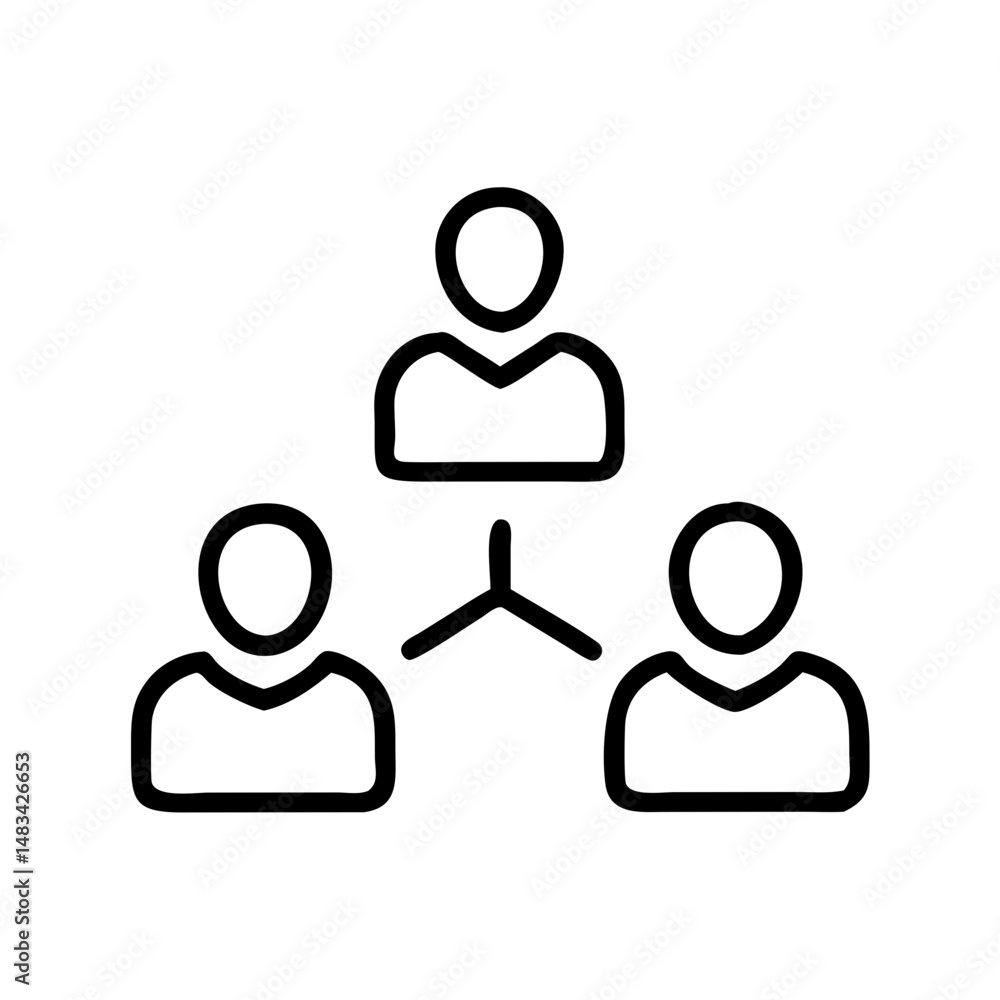 Aufkleber Team Collaboration in Gear Icon Representing Coordinated Workflow, Collective Effort, and Operational Efficiency