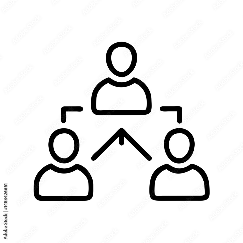 Aufkleber Team Collaboration in Gear Icon Representing Coordinated Workflow, Collective Effort, and Operational Efficiency