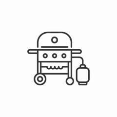 outdoor gas grill icon sign vector