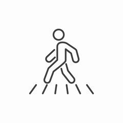 pedestrian crossing zone icon sign vector